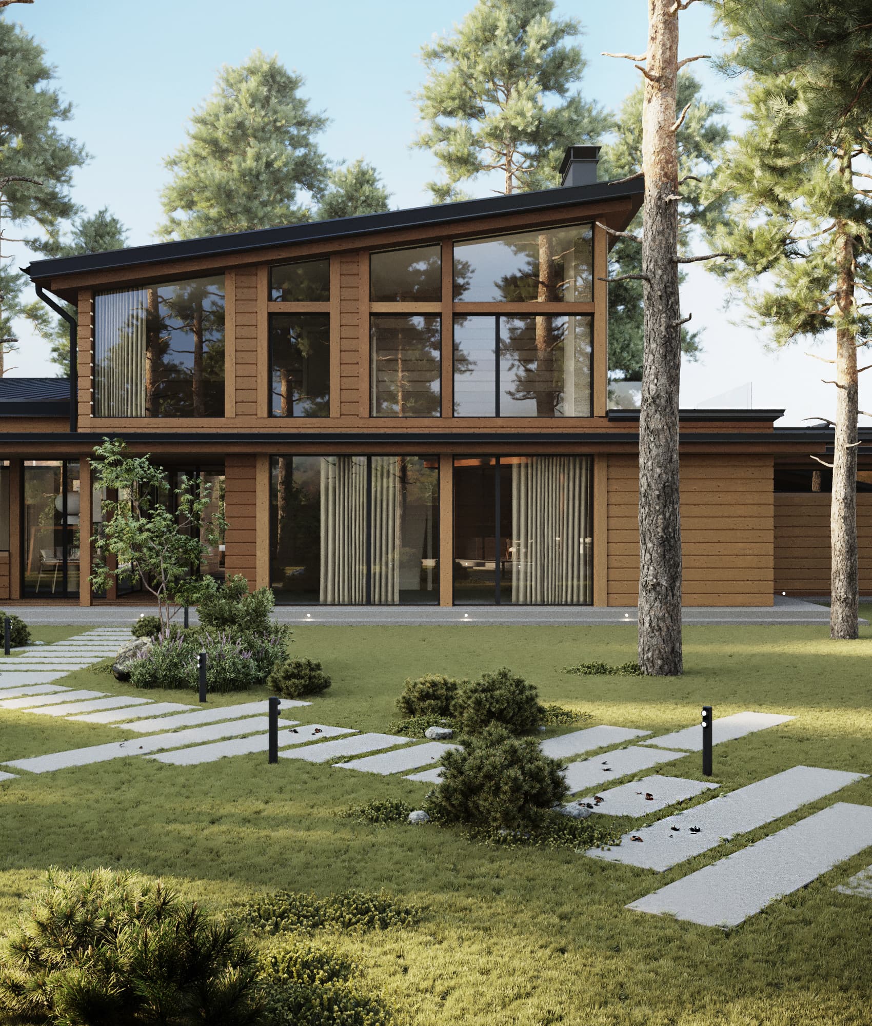 Wooden House in minimalism